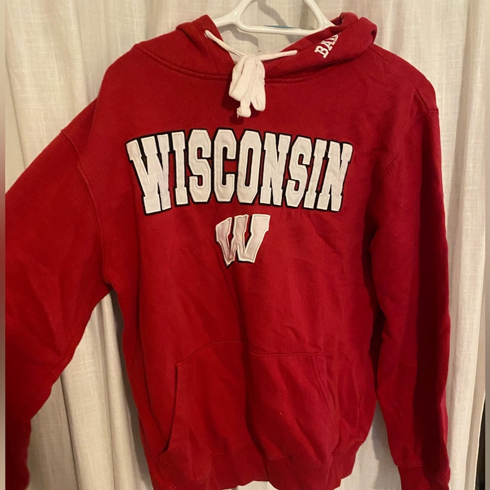 Red Wisconsin Badger Sweatshirt // Unisex